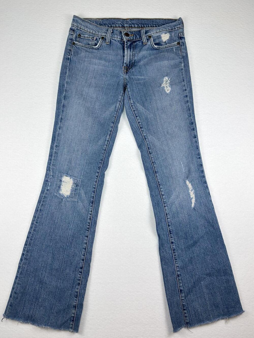 Distressed Low Rise Jeans - Picture 2 of 7